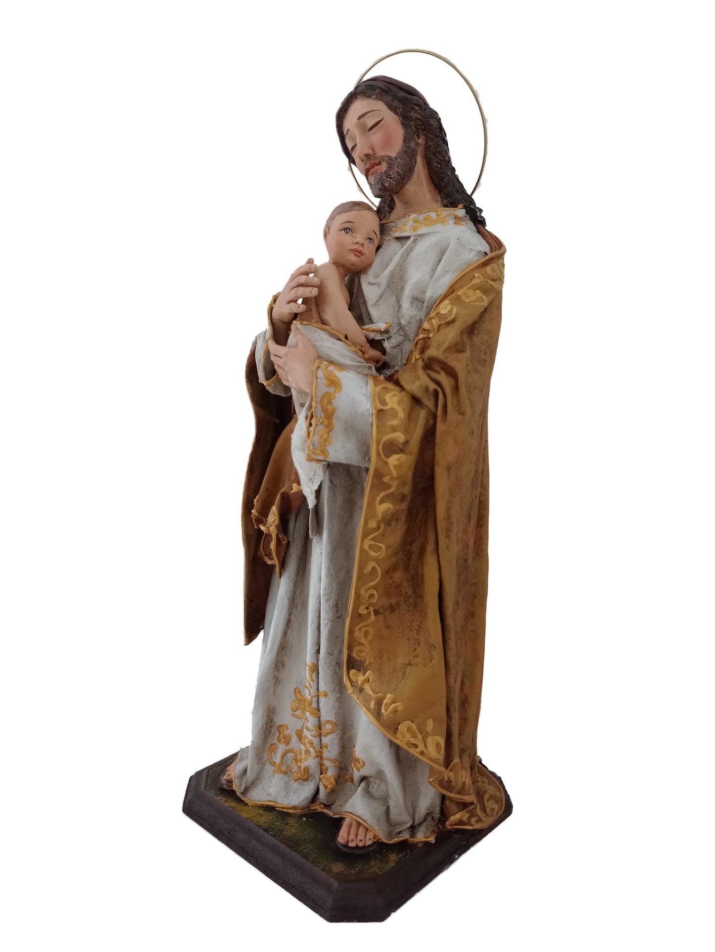 Saint Joseph Hugging Baby Jesus - st joseph the worker Hugging Baby Jesus - kmnk deco