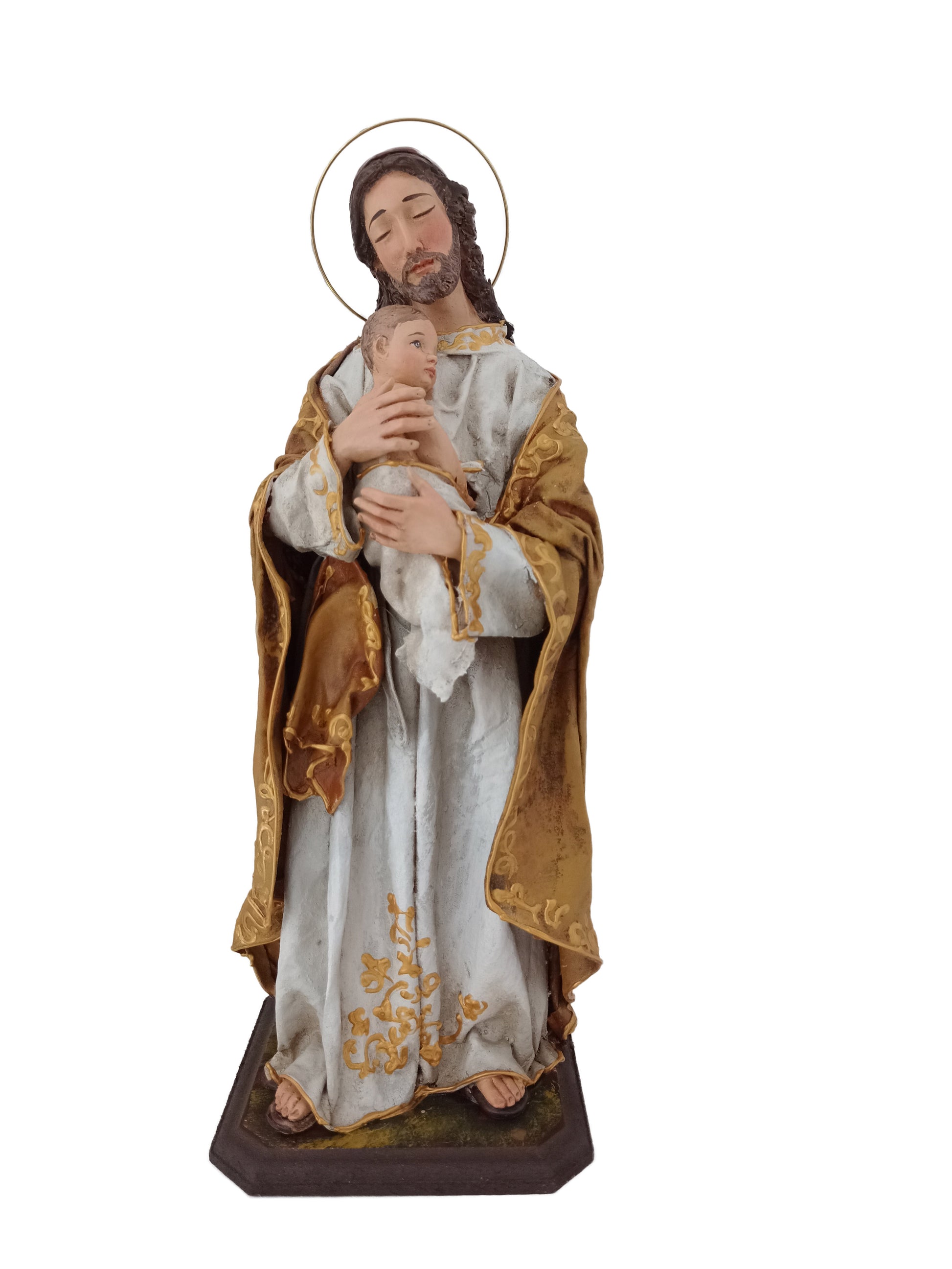 St Joseph holding Baby Jesus - handmade - kmnk deco