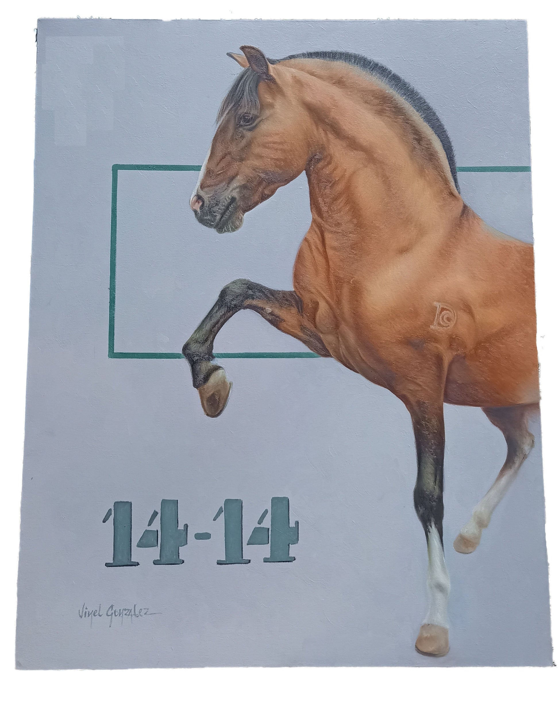Horse Portrait - Coltan - Canvas on Oil - Home decor - Horse business - kmnk deco