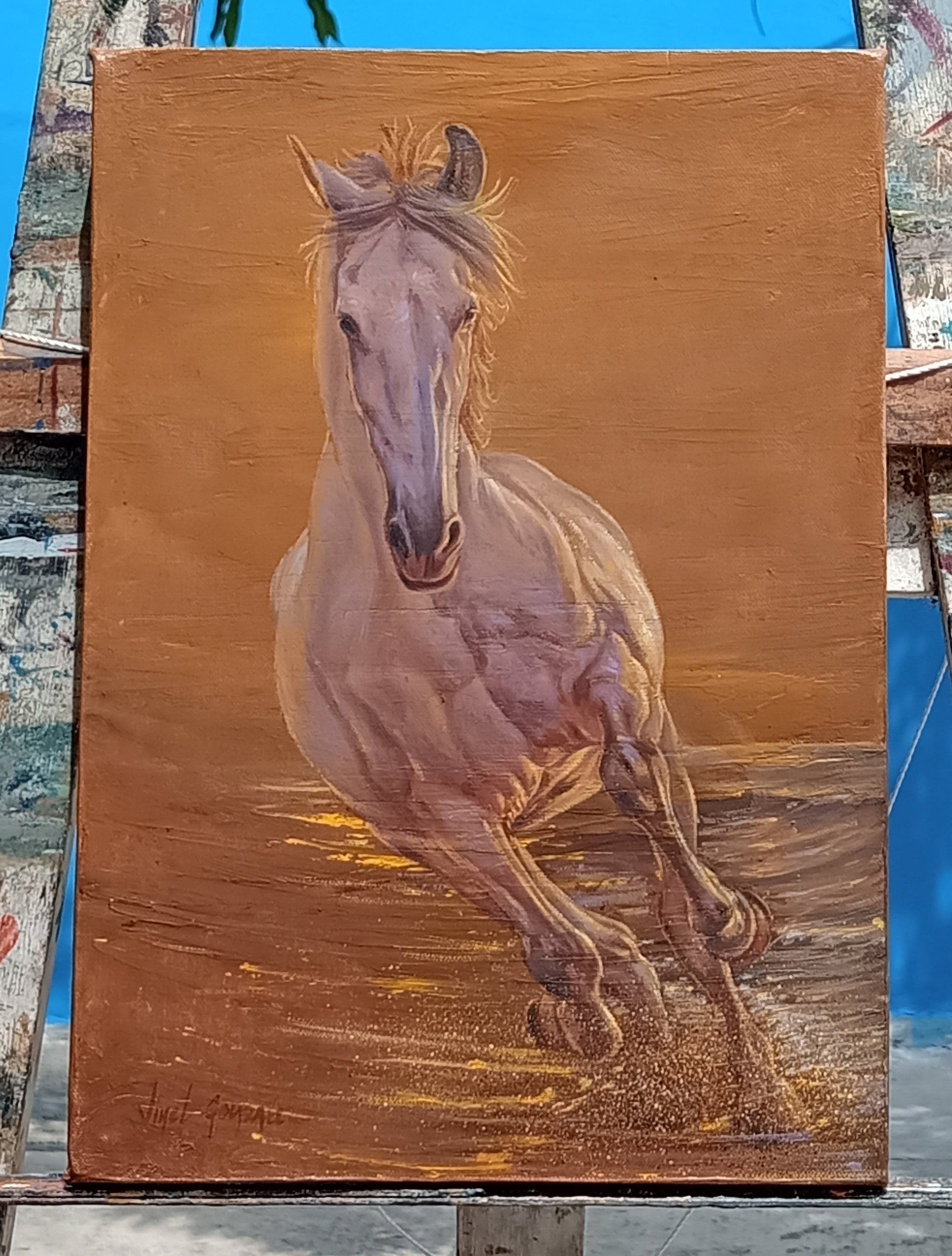 horse lovers Painting - free horse - Canvas - room wall decoration - kmnk deco
