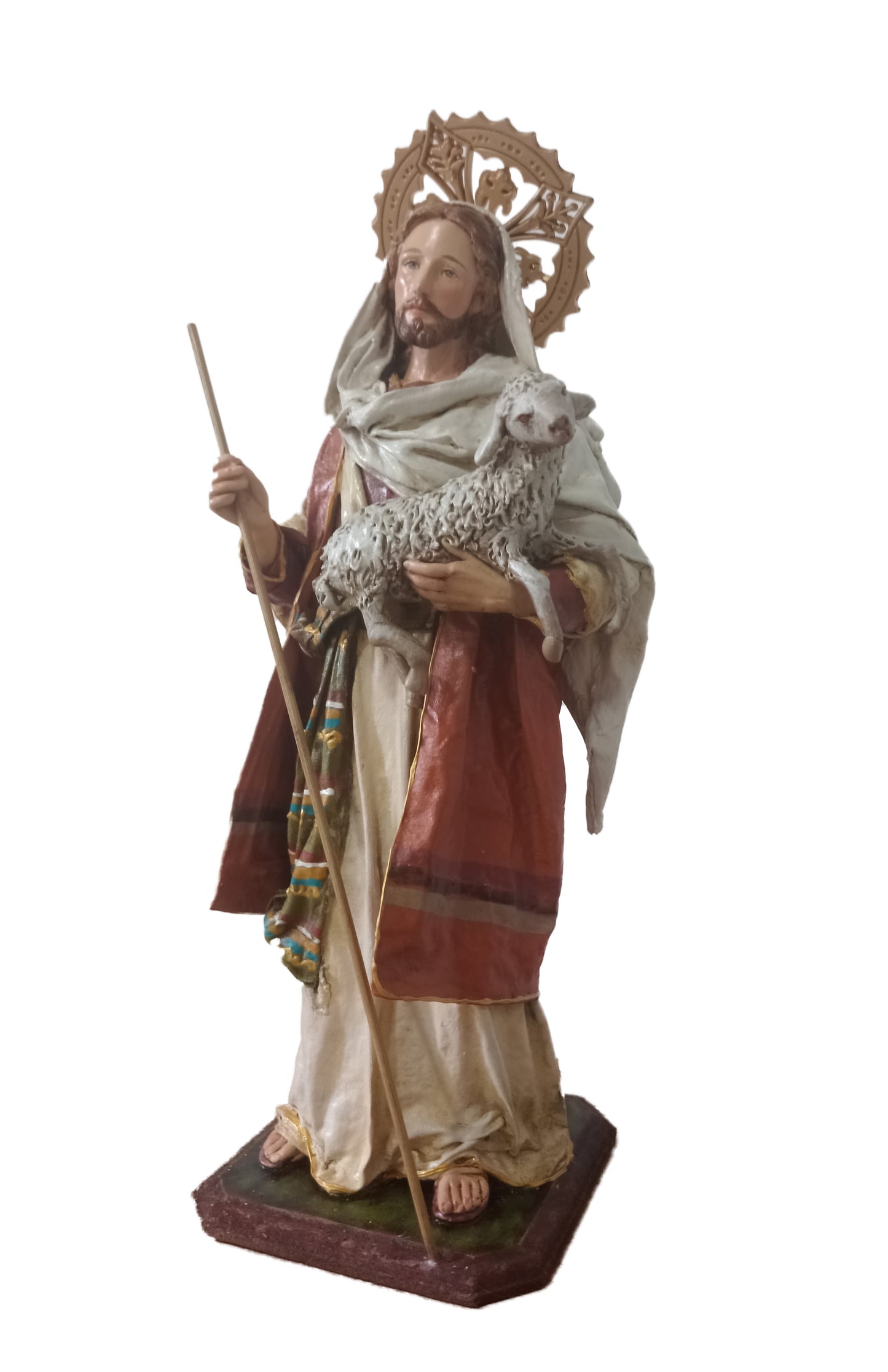 Good Shepherd Statue - Handcrafted 14 Inches tall - kmnk deco