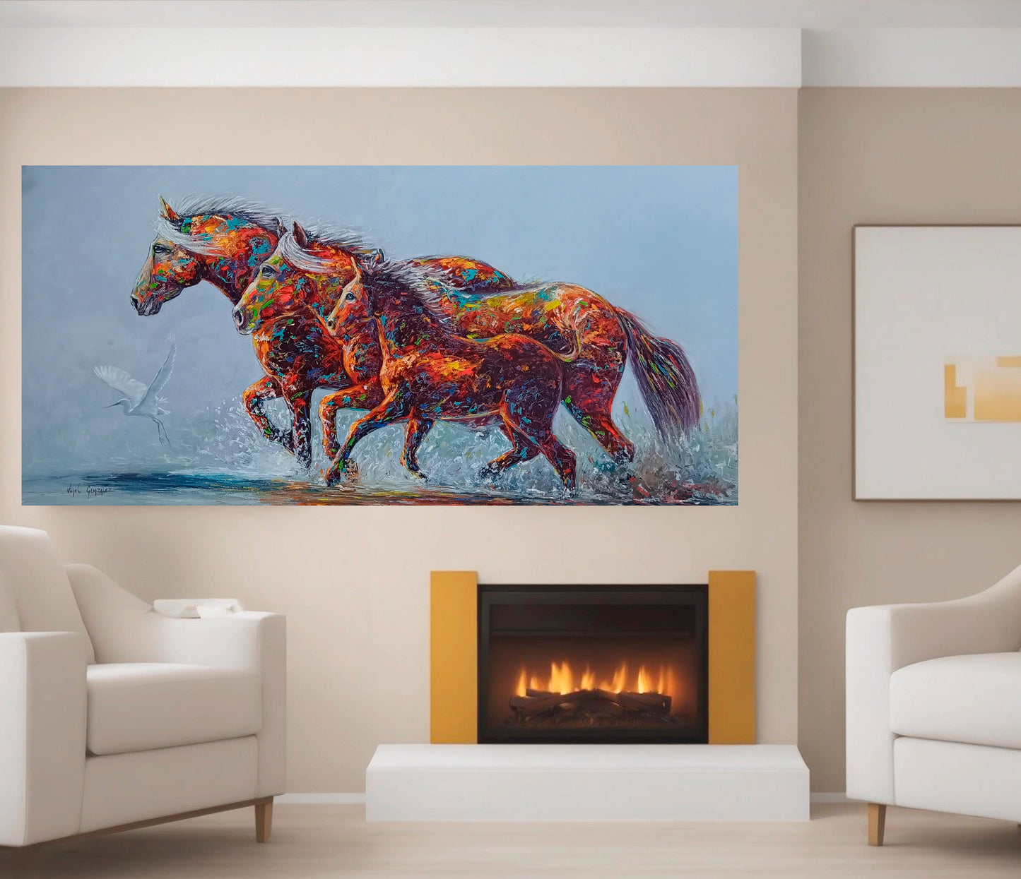 Living room painting - illustration - art - paintings 