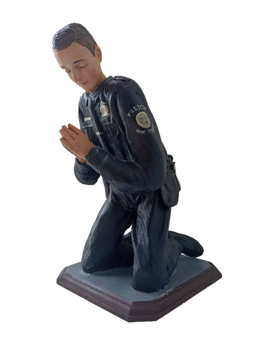 Tribute to Police Officer - home decoration - Police statue - Catholic faith - kmnk deco
