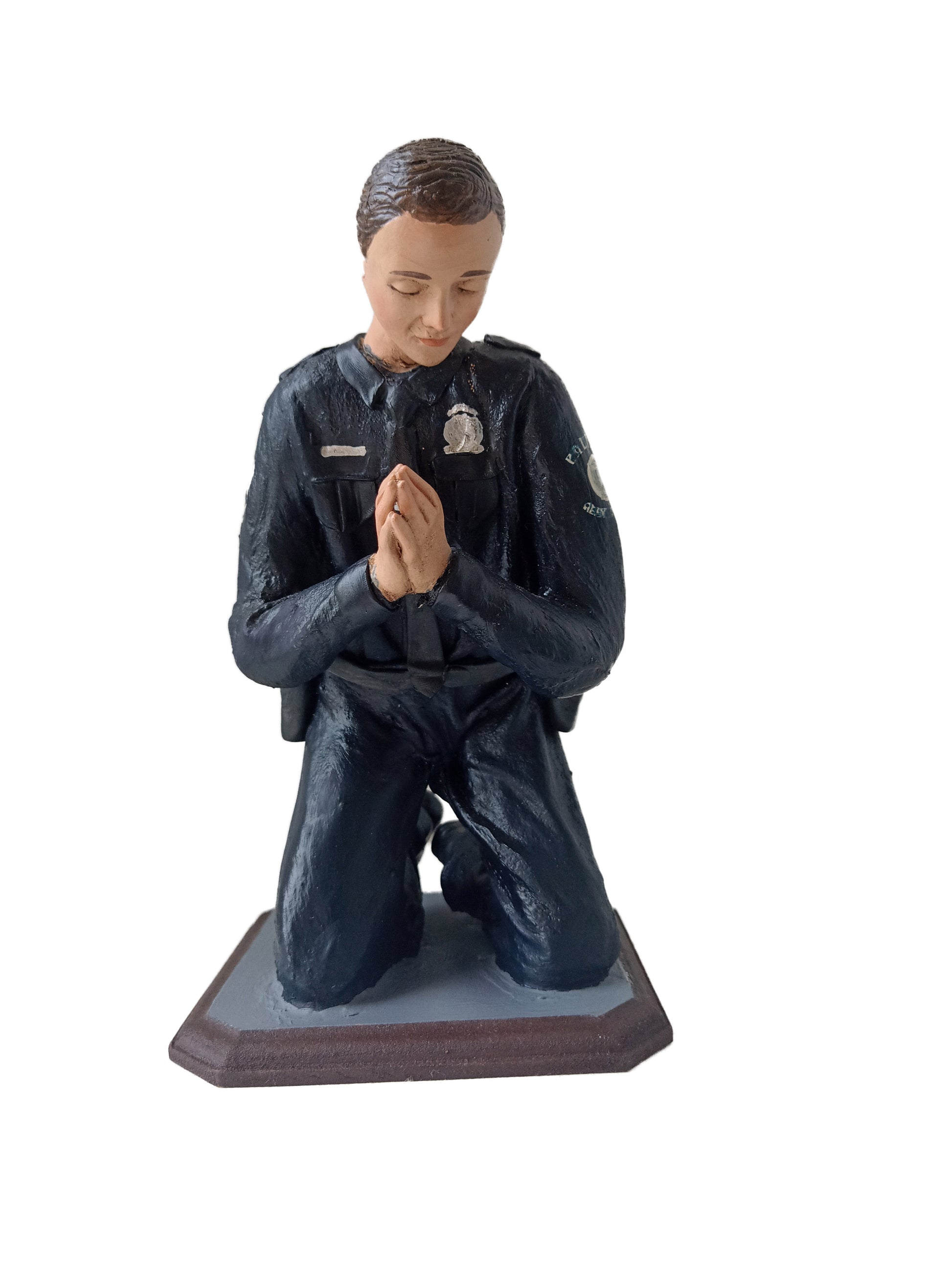 prayer - Police statue - Christian faith - kmnk deco