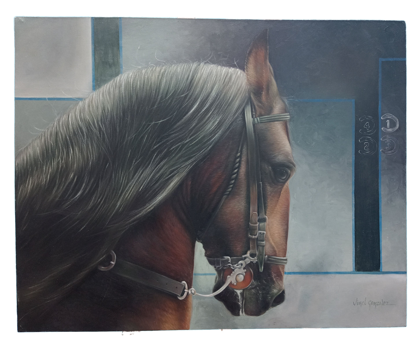 Horse Painting - Florida - Canvas on Oil - kmnk deco