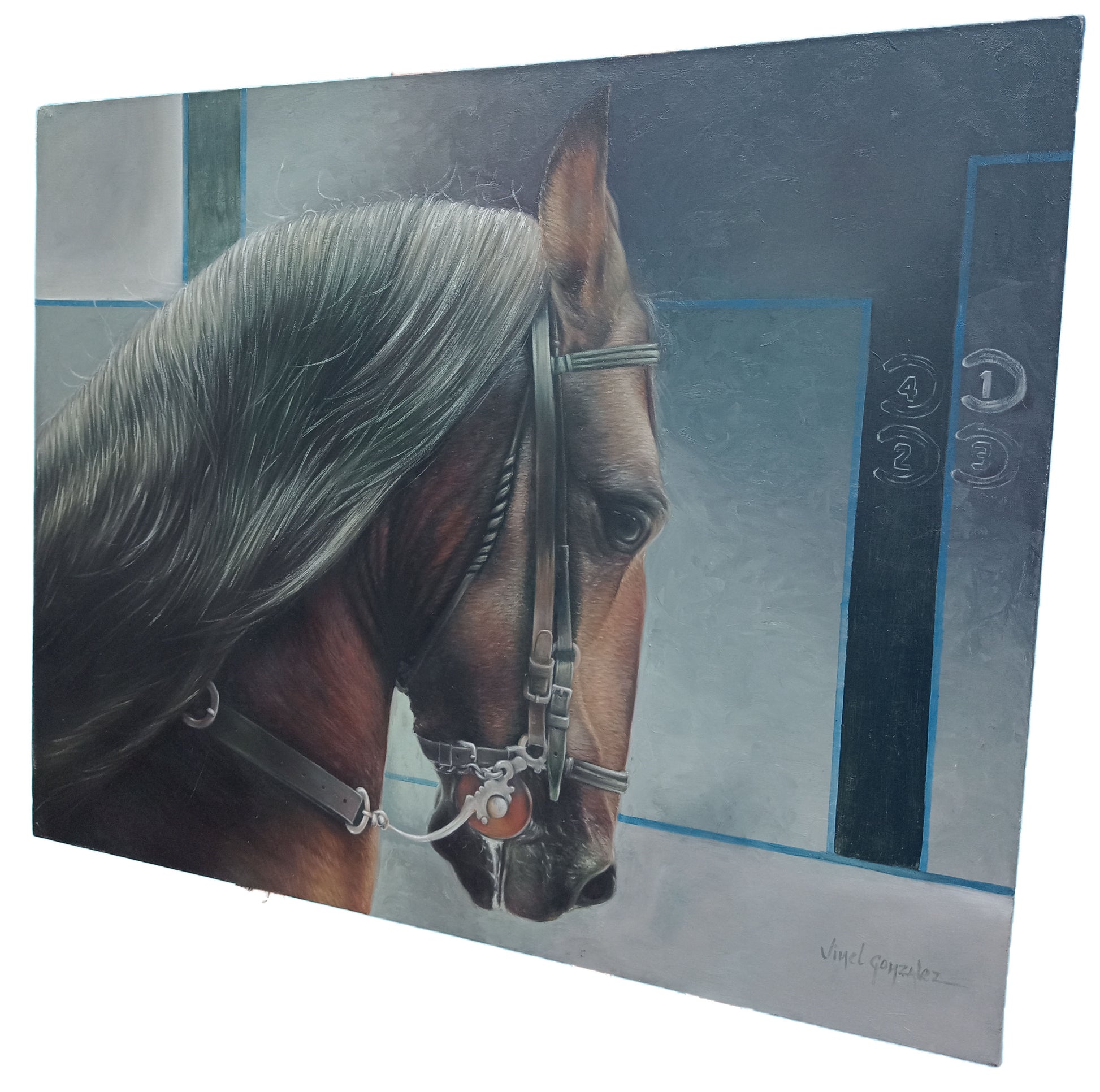 Portrait canvas - Horse art painting - kmnk deco
