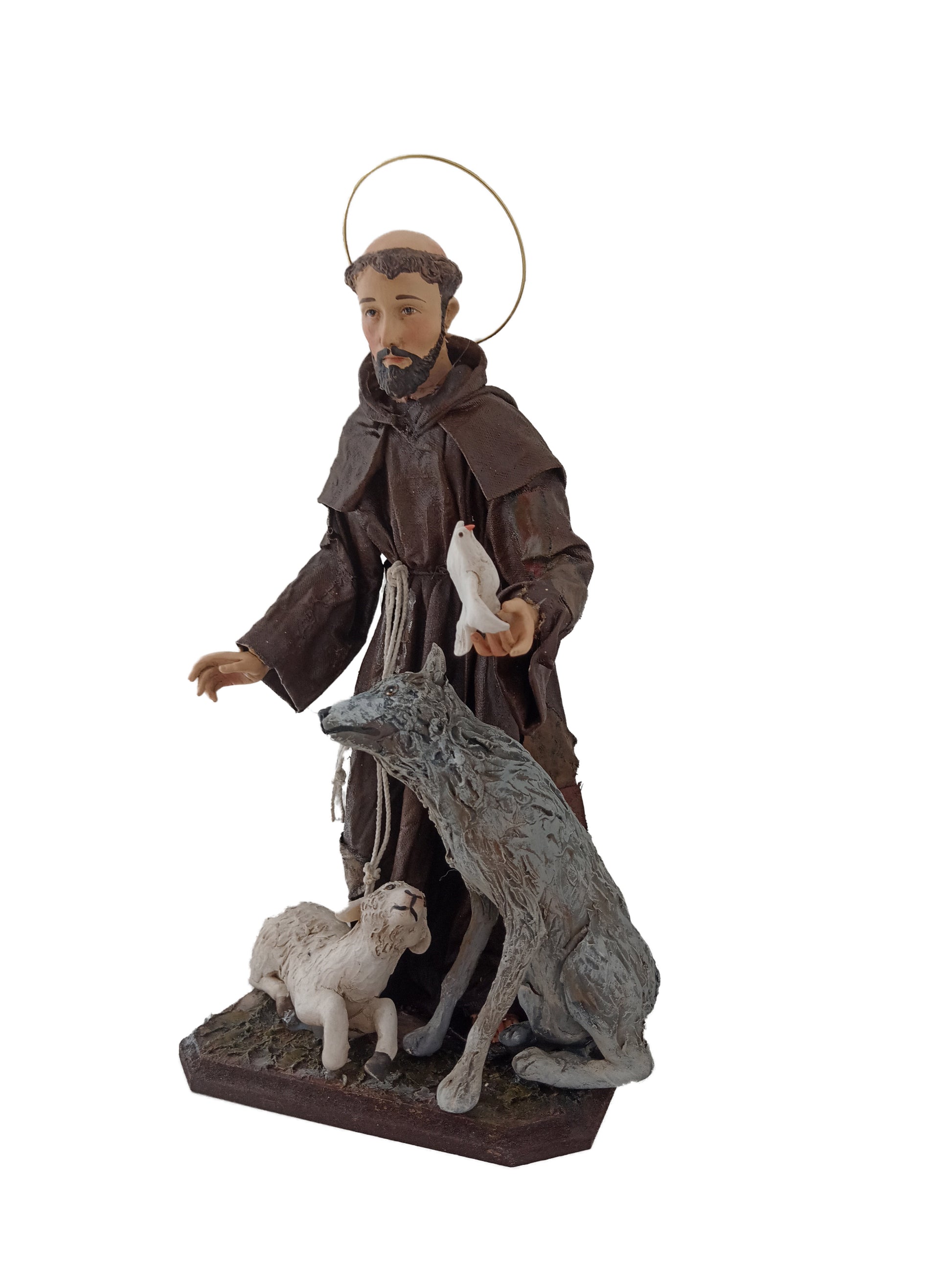 Saint Francis of Assisi with Animals - Handcrafted - patron saints - kmnk deco