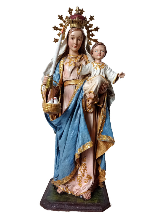 Our Lady of Candle - Nuestra señora de la candelaria -Handmade Statue 13 inches - kmnk deco