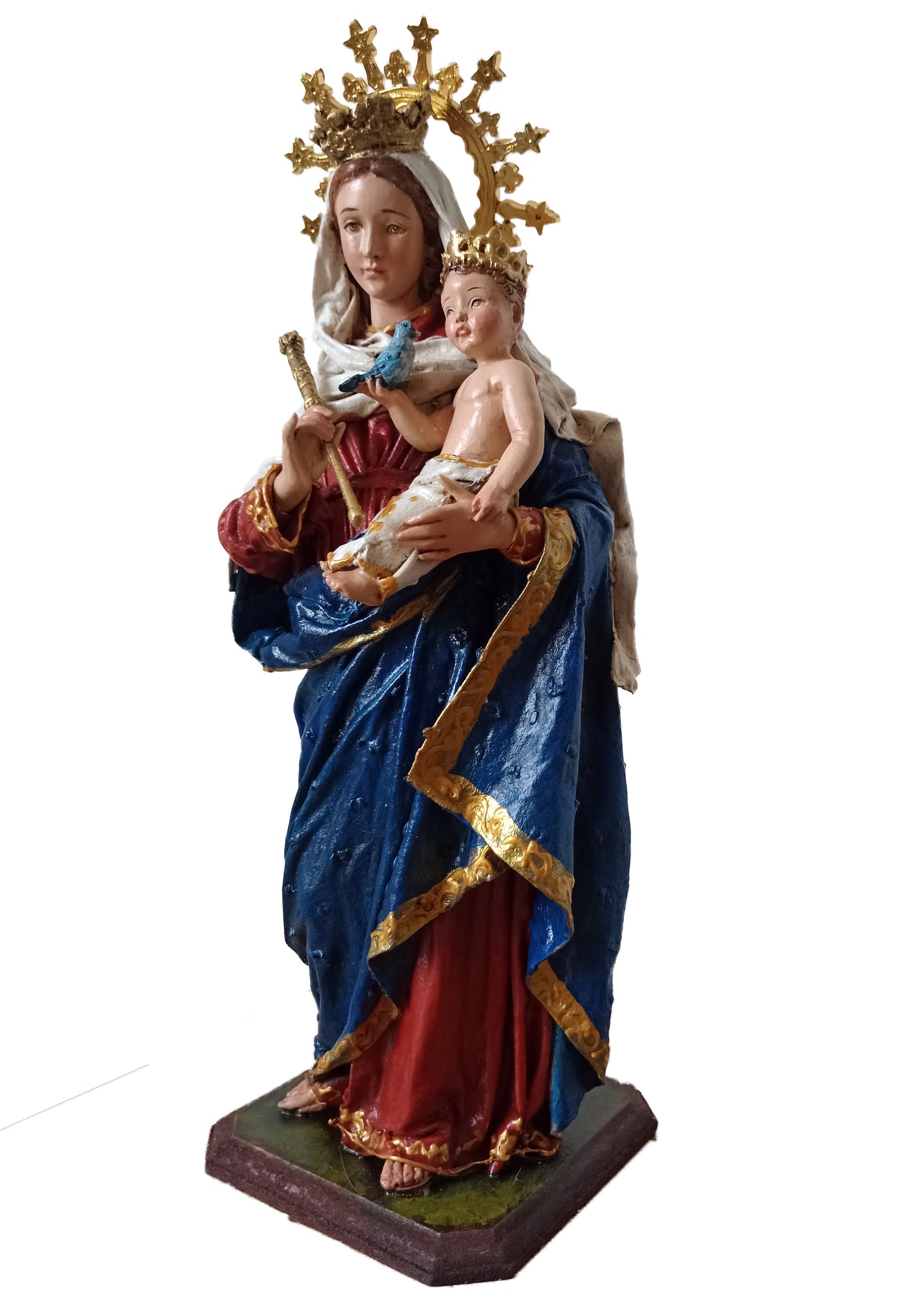 Our Lady of Rosary of Chiquinquira - Nuestra Señora de Chiquinquira - Handmade - catholic art - kmnk deco