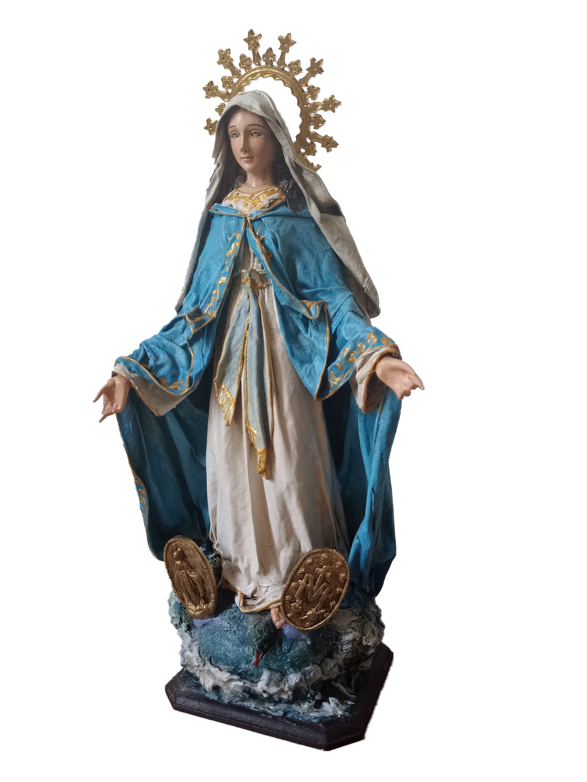 Miraculous Medal Statue - Handmade 14.5 Inches tall - kmnk deco 