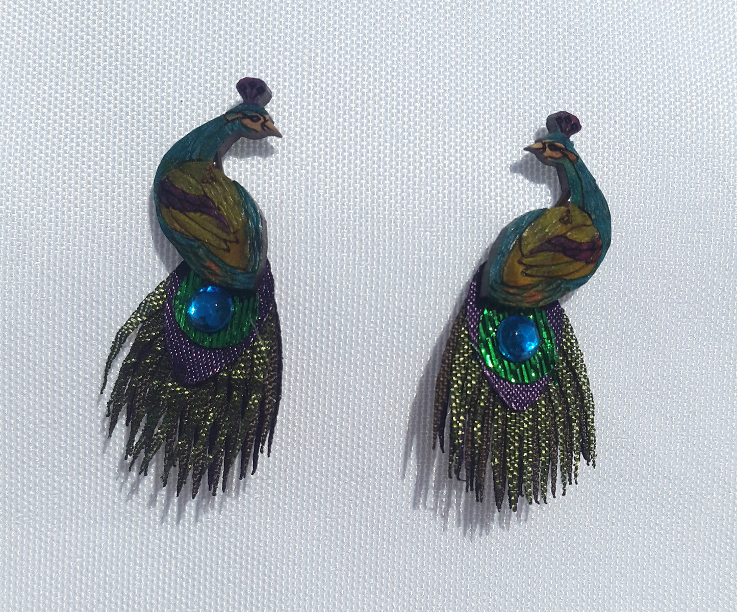 earrings peacock - fashion jewelry - kmnk deco