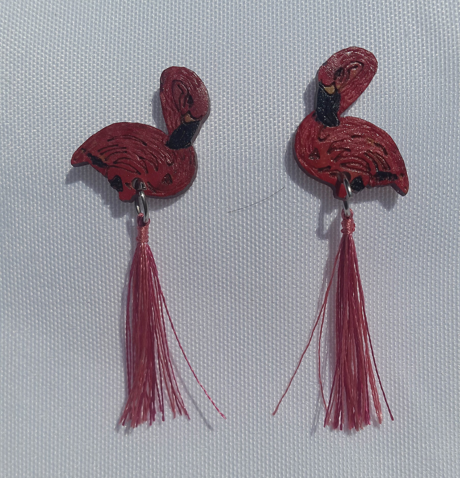 Small earrings Flamingo style - gifts for mom - kmnk deco