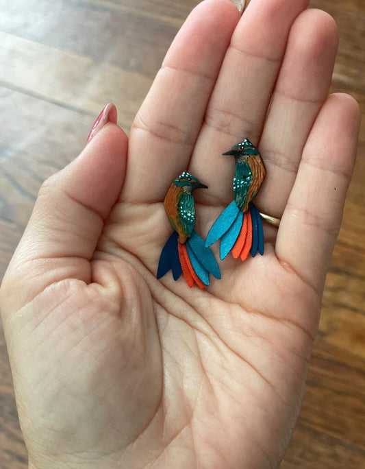 Kingfisher Green Earrings - kmnk deco 